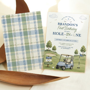Hole in One: Golf 1. Geburtstag Par-Tee Einladung
