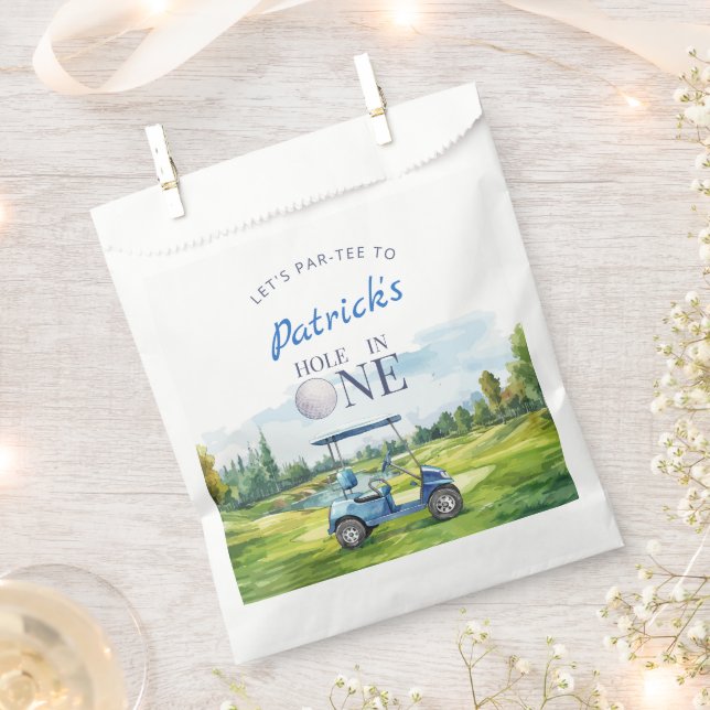 Hole In One Golf 1st Birthday  Geschenktütchen (Ausgeschnitten)