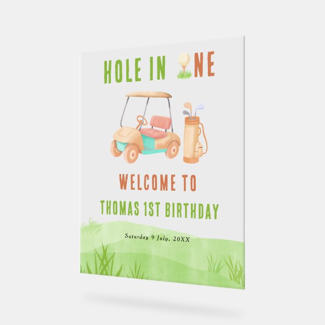 Hole In One Golf Welcome Birthday Party (Angle)