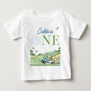 Hole In One Junge Golf Erste Geburtstagsfeier Par- Baby T-shirt
