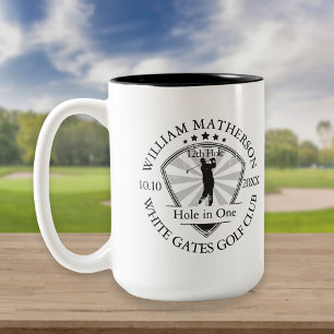 Hole-in-One klassisches personalisiertes stilvolle Zweifarbige Tasse