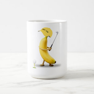 Hole In One – Lustige Banane Golfschläger Cartoon Kaffeetasse