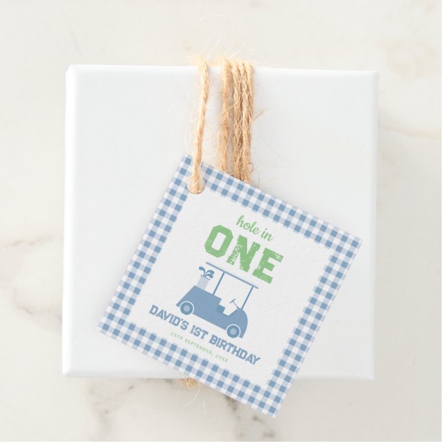 Hole in One Par Tee Boy 1st Birthday Geschenkanhänger (Beispiel)