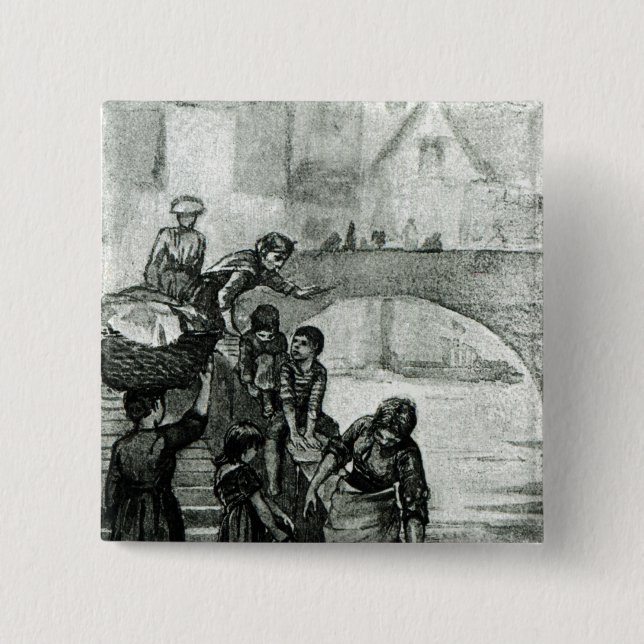 Holen des Wassers vom Fluss Button (Vorderseite)