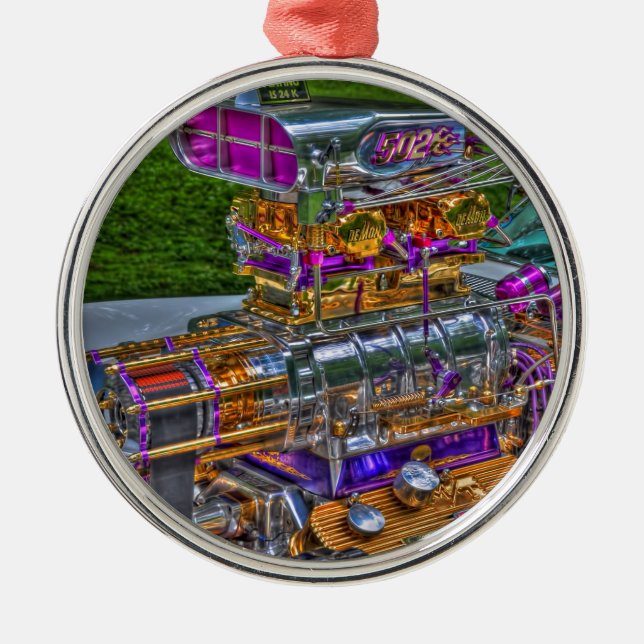 Holen Sie das Bling Silbernes Ornament (Vorne)