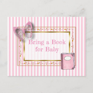 Holen Sie ein Buch für Baby-Babyparty-Karte Einladungspostkarte