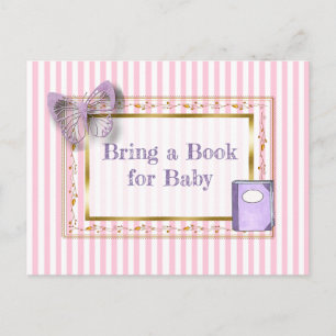 Holen Sie ein Buch für Baby-Babyparty-Karte Einladungspostkarte