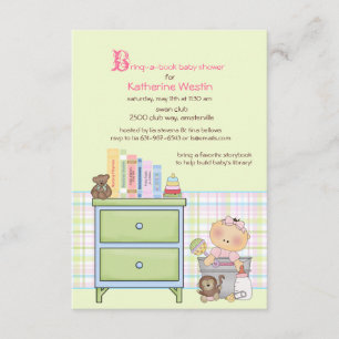 Holen Sie eine Buch-Mädchen-Babyparty-Einladung Einladung