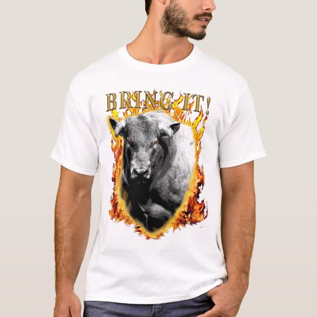 HOLEN Sie IHM Rodeo Bullriding Bullrider T-Shirt (Vorderseite)