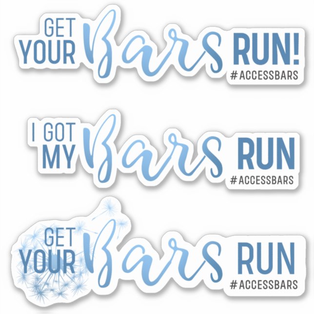 Holen Sie Ihre Bars laufen - Vinyl Stickers Aufkleber (Vorderseite)