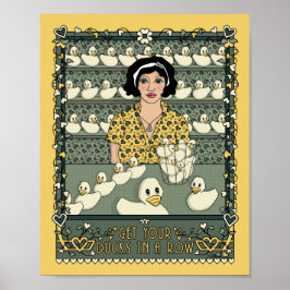 Holen Sie Ihre Enten in einem Row_C_8x10-Poster Poster