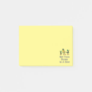 Holen Sie Ihre Enten in einer Reihe Post-it Klebezettel