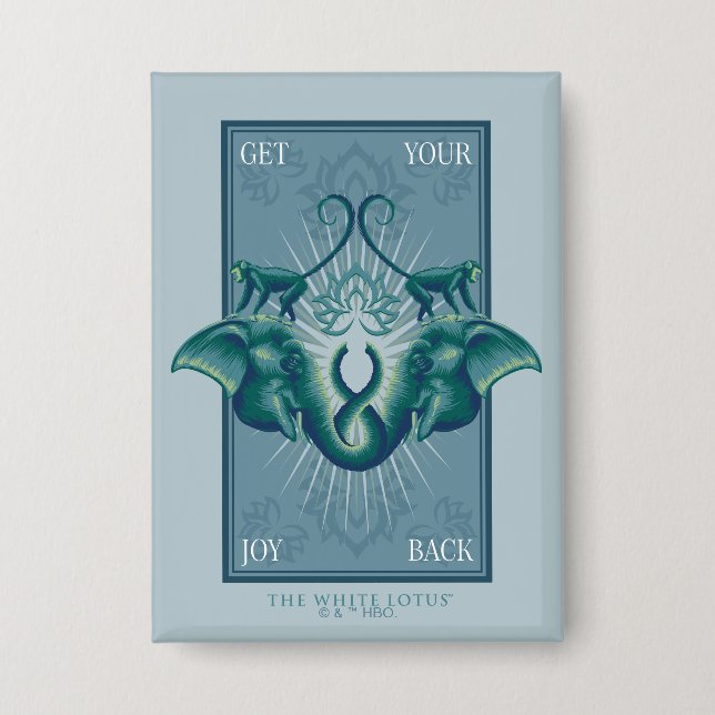 Holen Sie Ihre Freude zurück - der weiße Lotus Button (Vorderseite)