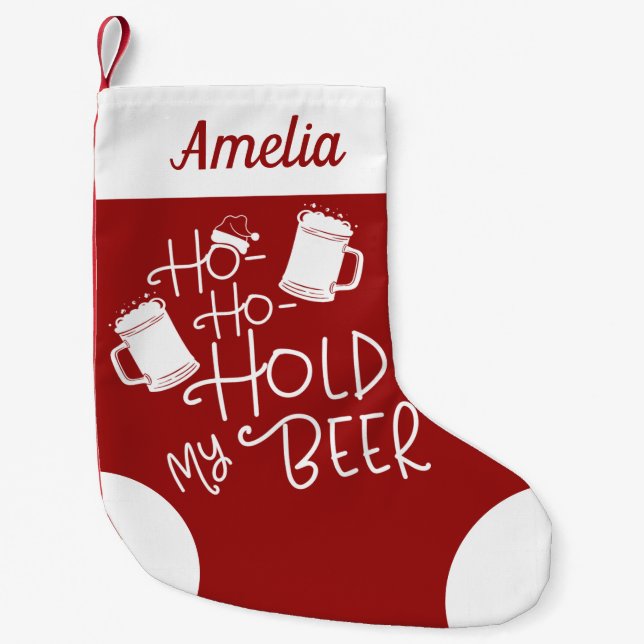 Holen Sie meine Bierfreunde Kleiner Weihnachtsstrumpf (Vorderseite)