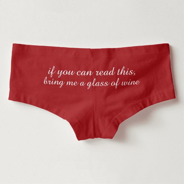 holen Sie mir ein Glas Wein schicker Boyshorts Hotpants (Rückseite)