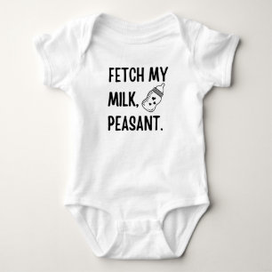 Holen Sie mir ein Milchbauerngeschenk, ein lustige Baby Strampler