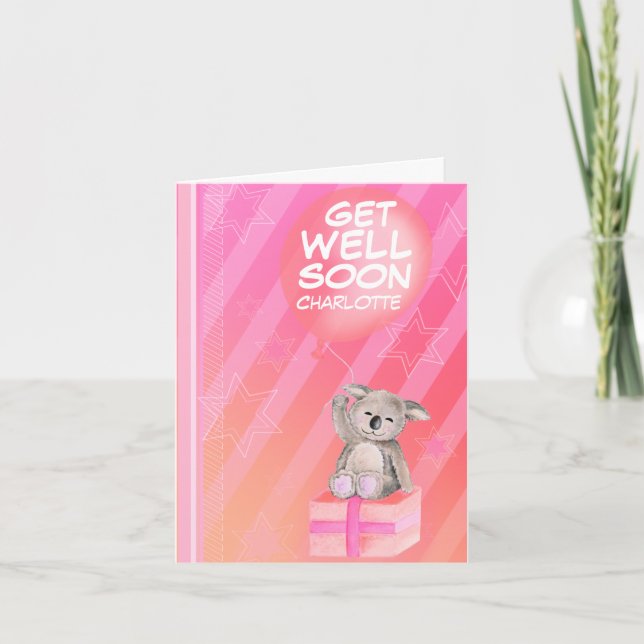Holen Sie sich bald gut Junge namens Koala Card pi Karte (Vorderseite)