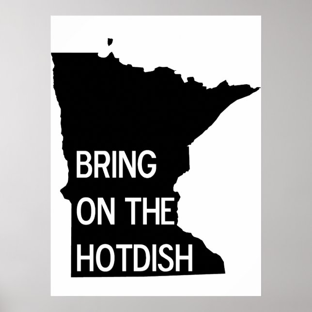 Holen Sie sich das Hotdish Funny Minnesota Poster (Vorne)