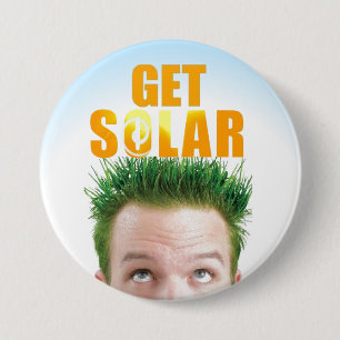 Holen Sie sich das Solar-Logo auf einen umweltfreu Button