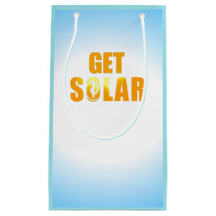 Holen Sie sich das Solar Logo Ecofriendly Solar En Kleine Geschenktüte