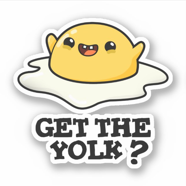 Holen Sie sich den Yolk Funny Egg Joke Pub Aufkleber (Vorderseite)