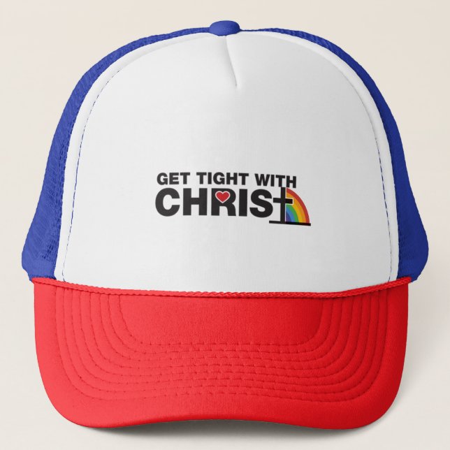 Holen Sie sich den Zahn mit Christus Trucker Hat Truckerkappe (Vorderseite)