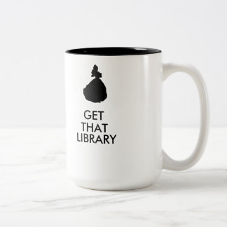 Holen Sie sich diese Bibliothek Zweifarbige Tasse