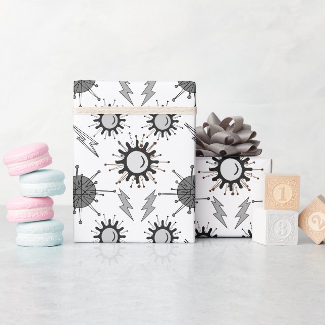 Holen Sie sich diese Super-Power bereit BAM! Blitz Geschenkpapier (Babyparty)