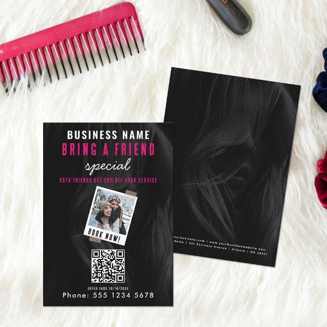 Holen Sie sich einen Freundschaftsvertrieb und res Visitenkarte (Bring a Friend Sale Refer A Friend Booking Business Card)