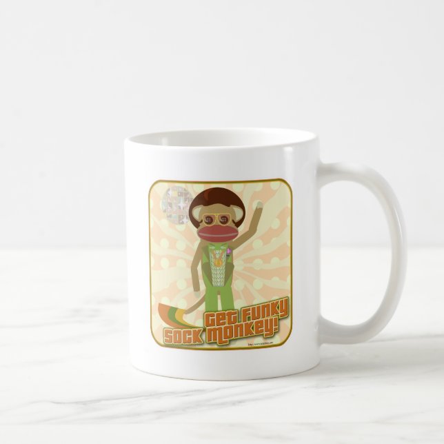 Holen Sie sich Funky Sock Monkey Kaffeetasse (Rechts)