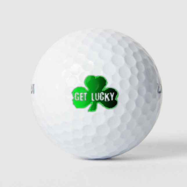 Holen Sie sich Glück St Patrick'day Golf Ball (Vorderseite)