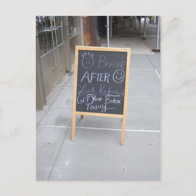 Holen Sie sich heute Ihr Botox Postkarte (Vorderseite)