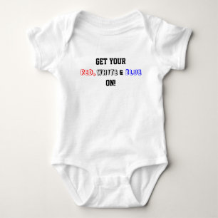 Holen Sie sich Ihr Red White Blue On USA Baby Strampler