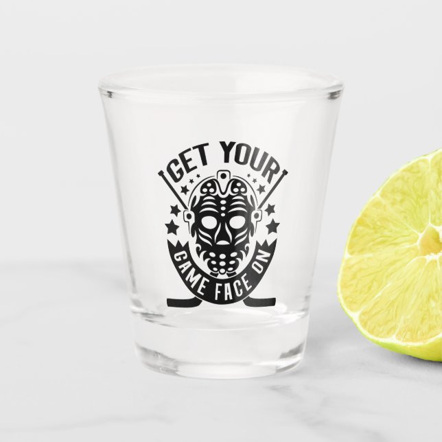 Holen Sie sich Ihr Spiel auf Hockey Schnapsglas (Vorderseite)