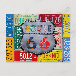 Holen Sie sich Ihre Kicks auf der Route 66 Lizenzp Postkarte