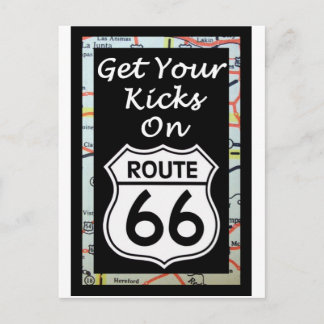 Holen Sie sich Ihre Kicks auf der Route 66 mit Kar Postkarte