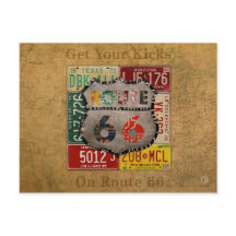 Holen Sie sich Ihre Kicks auf Route 66 Lizenzplate