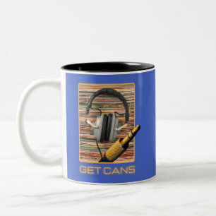 Holen Sie sich Kopfhörer Audio Audiophile Zweifarbige Tasse