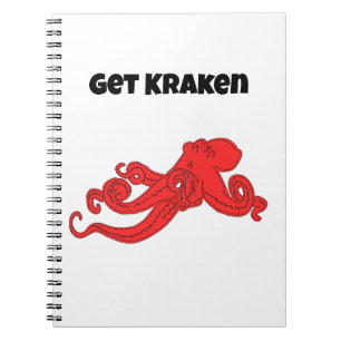 Holen Sie sich Kraken Spaß Retro Roter Oktopus Car Notizblock