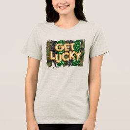 Holen Sie sich Lucky Foil Ballon Glitzer St. Patri Tri-Blend Shirt