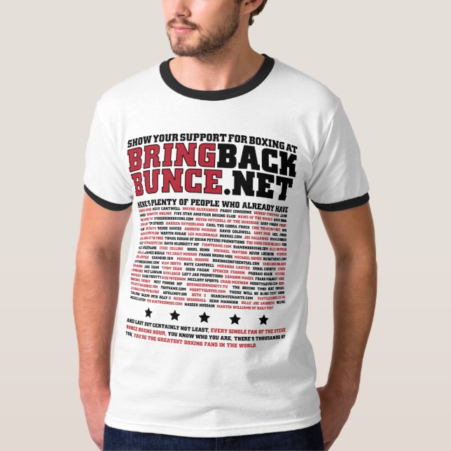 HOLEN Sie ZURÜCK BUNCE OFFIZIELLEN T - Shirt (Vorderseite)