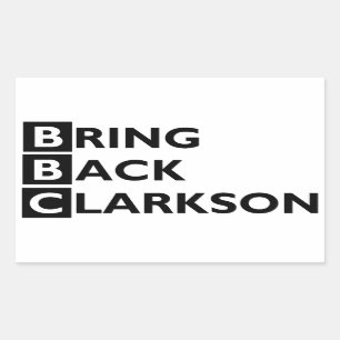 Holen Sie zurück Clarkson-Aufkleber Rechteckiger Aufkleber