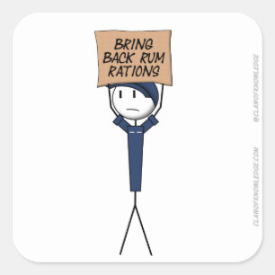 "Holen Sie zurück Rum rationiert" Aufkleber