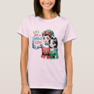🤖 holen wir einen Chatbot Elfie Funny Christmas M T-Shirt