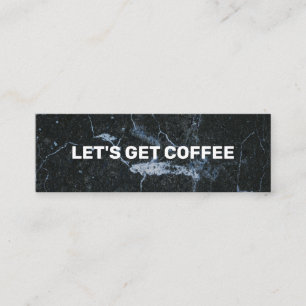 Holen wir uns eine Kaffeemaschine-Visitenkarte Mini Visitenkarte