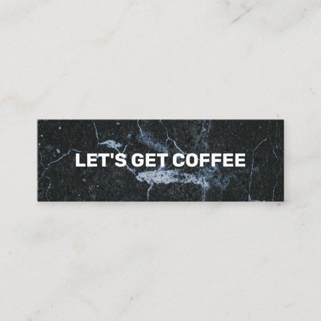 Holen wir uns eine Kaffeemaschine-Visitenkarte Mini Visitenkarte (Vorderseite)