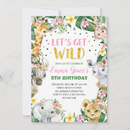 Holen wir uns Wild Safari Jungle zum Geburtstag Ei Einladung