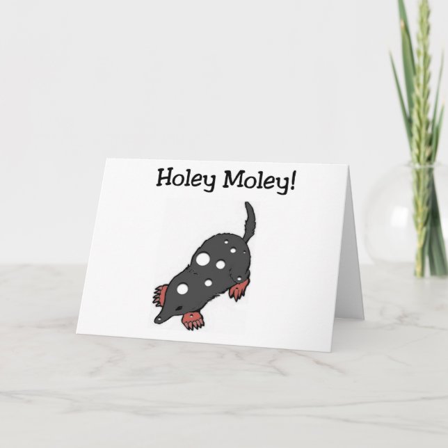 Holey Moley Birthday Card Karte (Vorderseite)