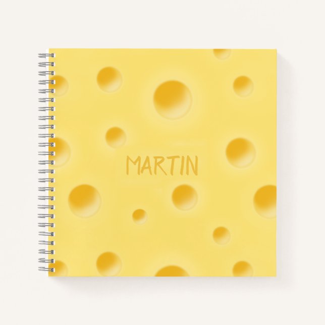 Holey Swiss Personalisiert Gelbkäse Notizbuch (Vorderseite)