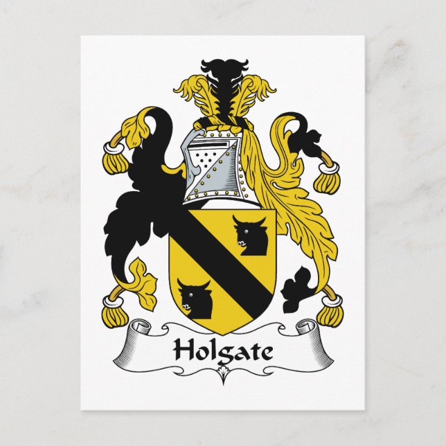 Holgate Familienwappen Postkarte (Vorderseite)